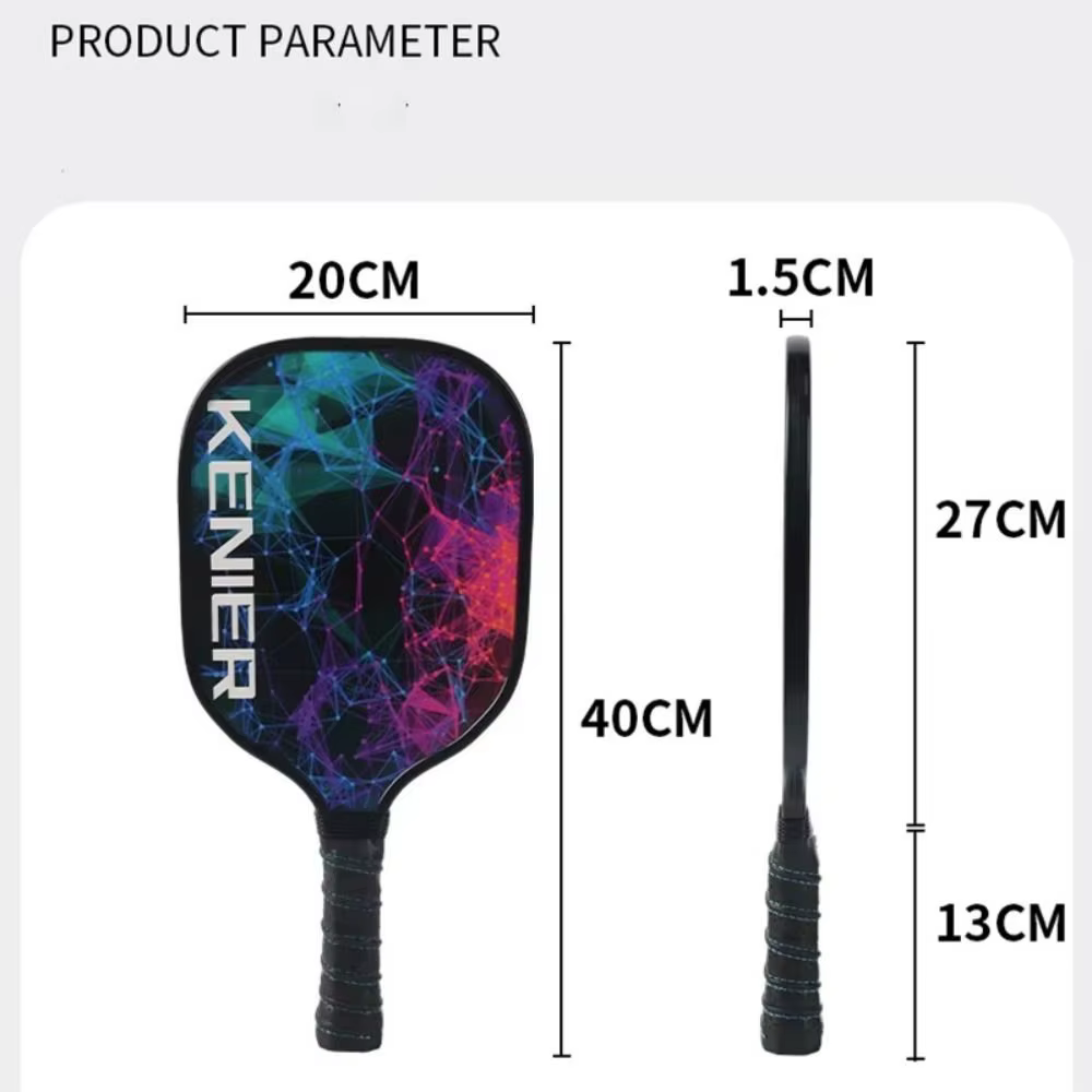 Juego de 2 Palas Pickleball Resistente – Mango Antideslizante + 4 Pelotas - imagen 5