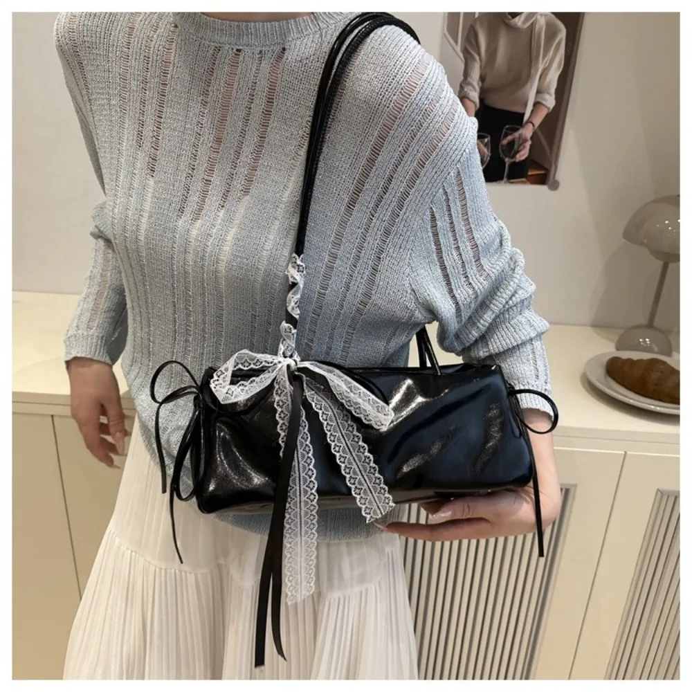 Bandolera con lazo en piel PU, bolso cuadrado pequeño para mujer - imagen 3
