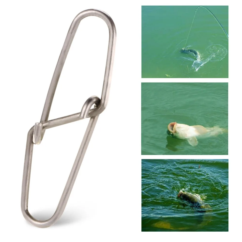 Broches de pesca de acero inoxidable con doble cierre de seguridad - imagen 5