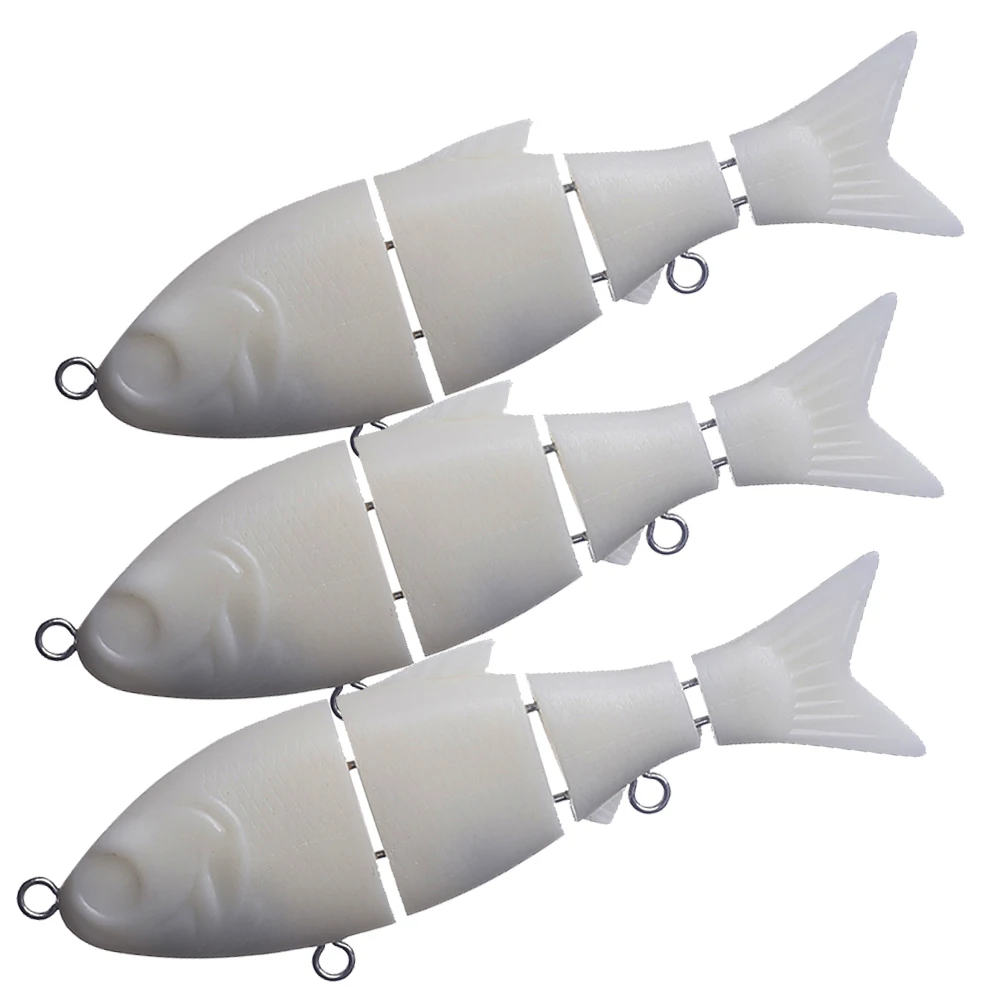 Swimbait articulado en blanco