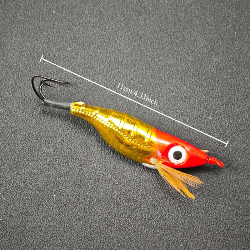 Cebo jig egi horizontal UV glow para calamar y sepia tipo potera - imagen 4