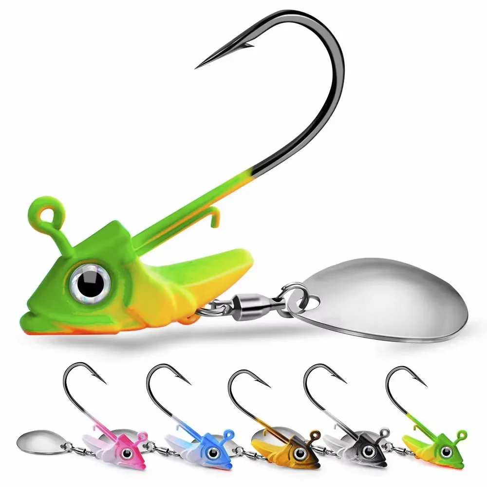 Anzuelos Jig Head con púas para vinilo de lúcio con lentejuela - imagen 4