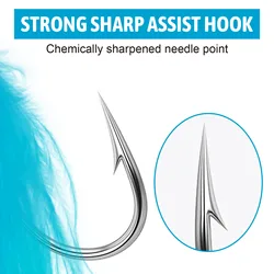 Goture Anzuelos Assist con Pluma para Slow Jigging
