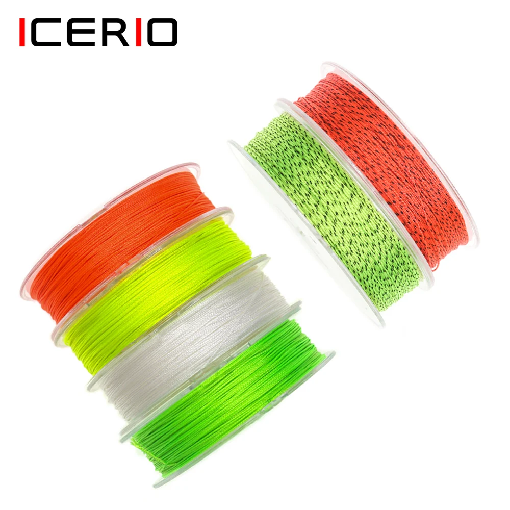 ICERIO Sedal de pesca con mosca trenzado poliéster multicolor respaldo
