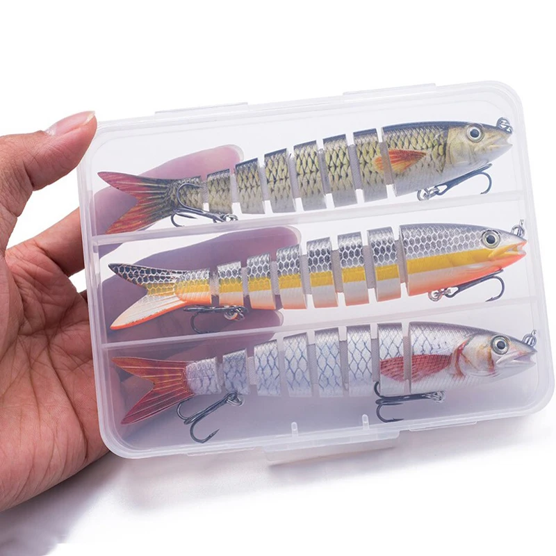 Señuelo tipo swimbait con movimiento en recuperación