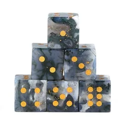 Dados de cuarzo y piedra natural para rol