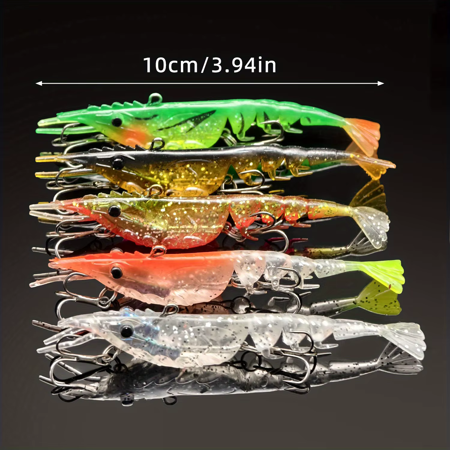 Camarón artificial realista multiarticulado para agua salada y dulce - imagen 4