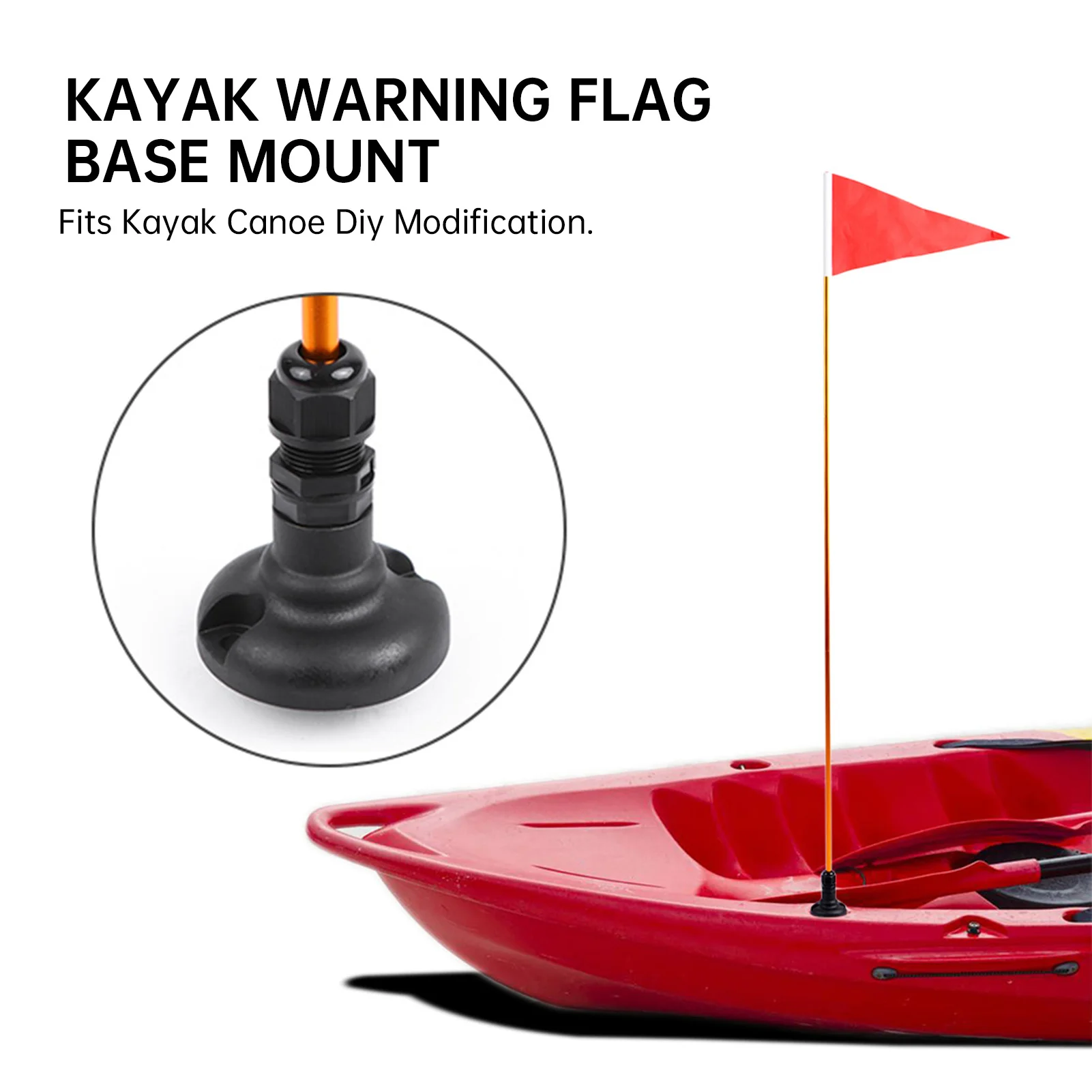 Base para bandera de kayak con tornillos