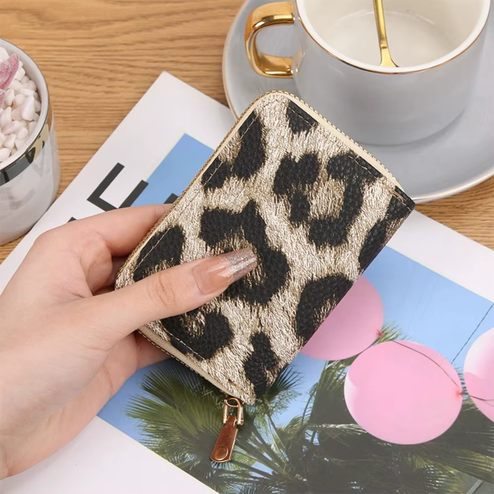 Cartera de Mujer Cuero PU Estampado Leopardo con Cremallera - imagen 2
