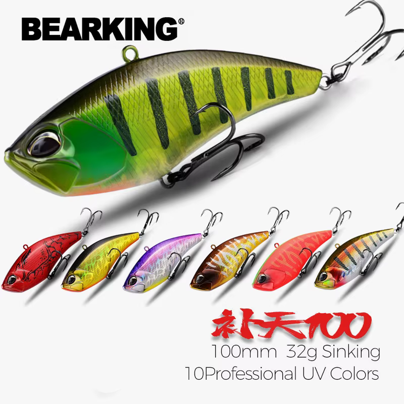 BEARKING Pro 100mm 32g Wobblers - Señuelos para hielo vibratorios - imagen 5