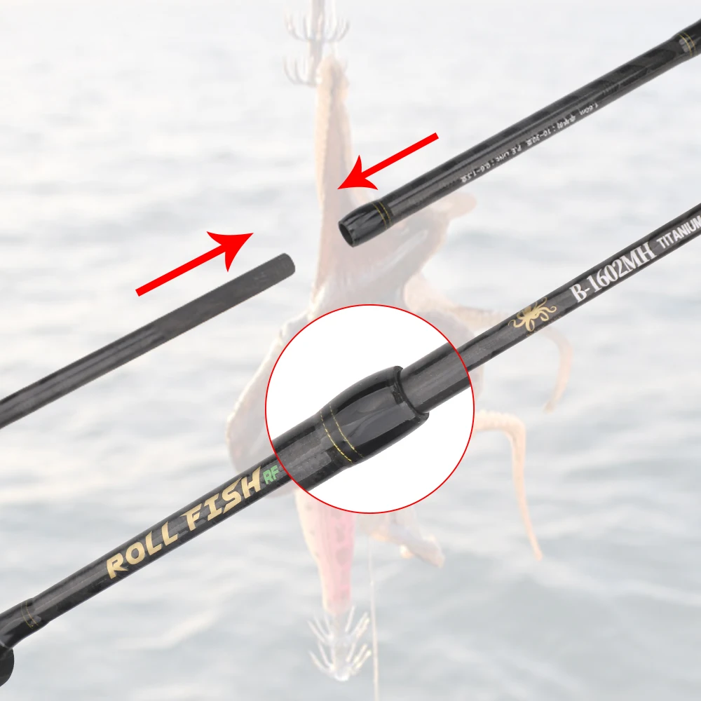Caña ROLLFISH para Calamar y Pulpo – Punta Titanio y Carbono - imagen 2