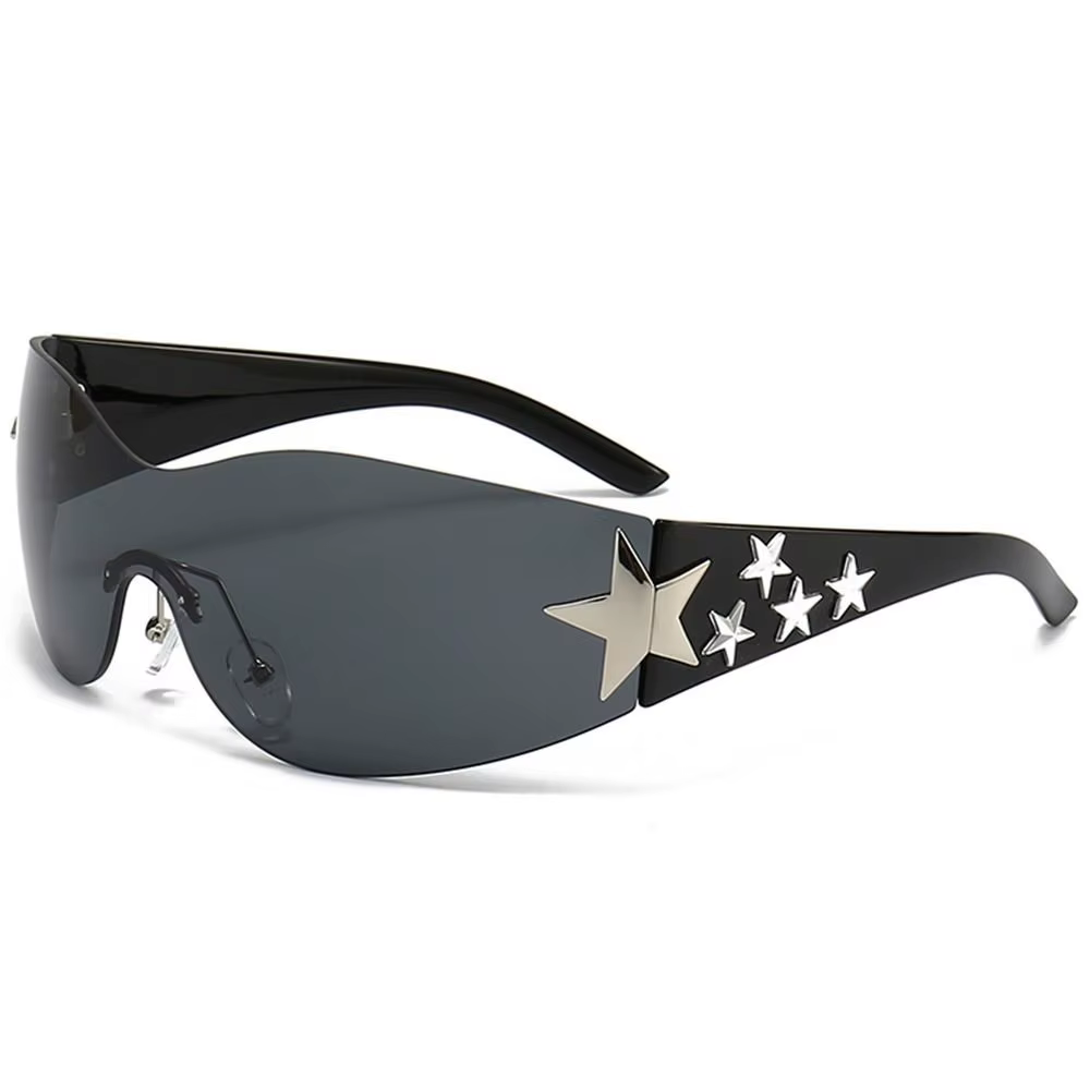 Y2k Star Decor Gafas de Pesca Polarizadas Montura Envuelta - imagen 4