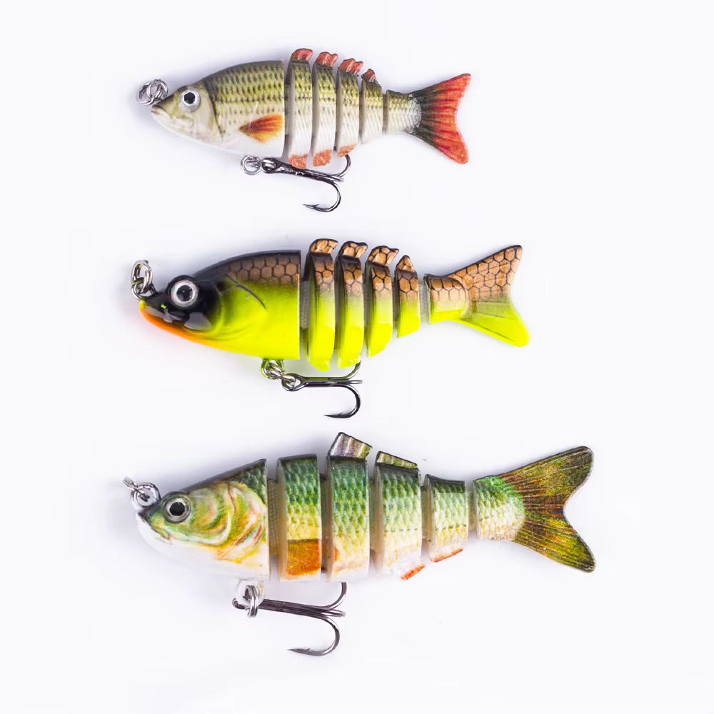 Hanlin-Mini señuelo multiarticulado crankbait biónico para lucio
