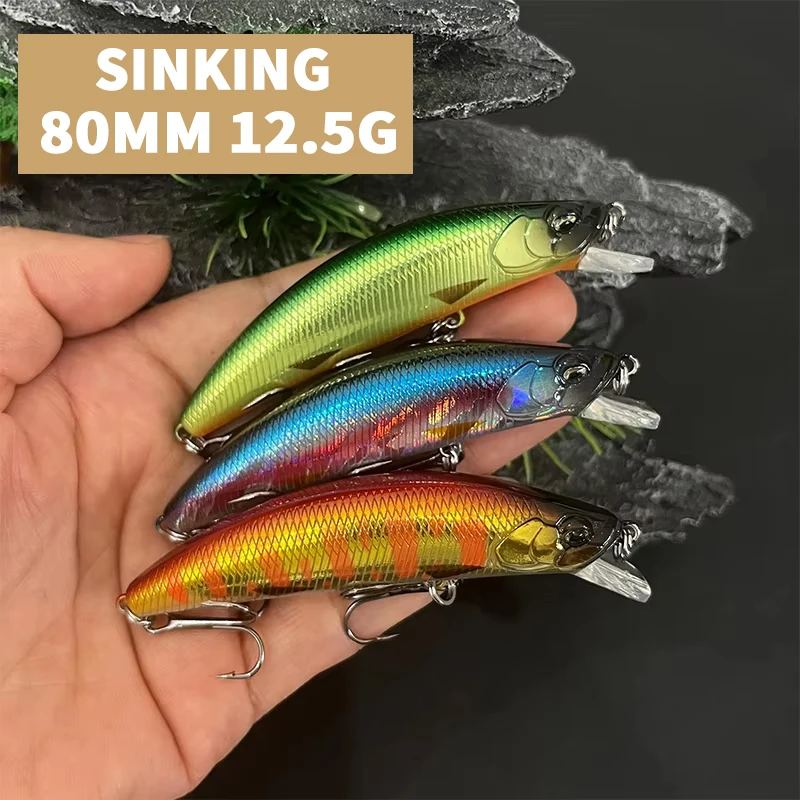 Jerkbait wobbler de hundimiento para agua salada y perca - imagen 2