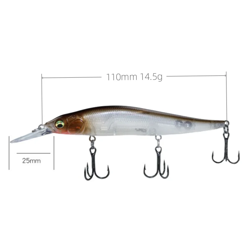 Swolfy señuelo minnow hundimiento lento para lubina y trucha - imagen 4
