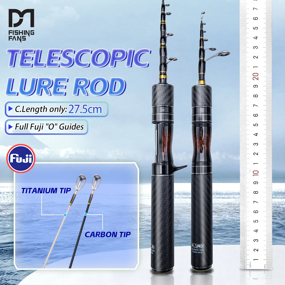 Caña telescópica FISHINGFANS ligera con guías Fuji O y carbono - imagen 3
