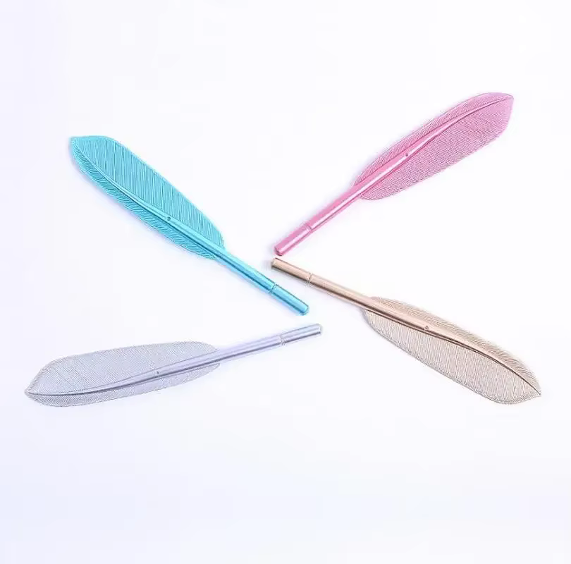 Bolígrafo de gel creativo con forma de pluma para escuela - imagen 2
