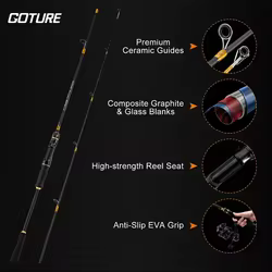 Caña de carbono ultraligera para spinning y casting – Perca