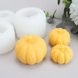 Molde de silicona con forma de calabaza para velas y jabones