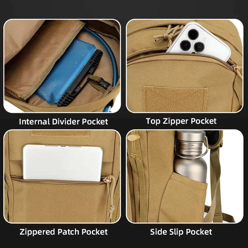 Mochila táctica para pesca Multiusos Molle – bolsa para cañas - imagen 2