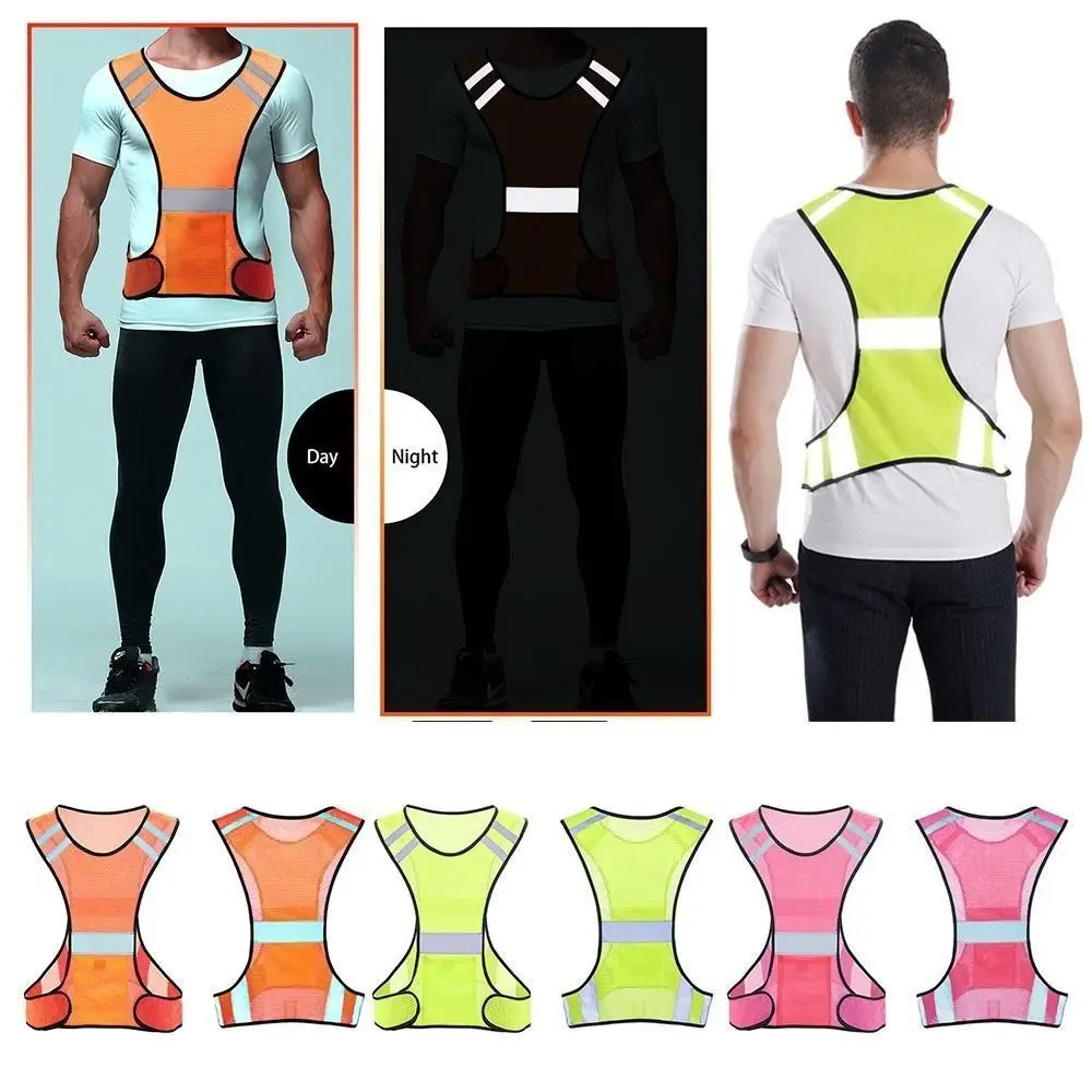Chaleco reflectante con cinta elástica para correr y caminar nocturno - imagen 5