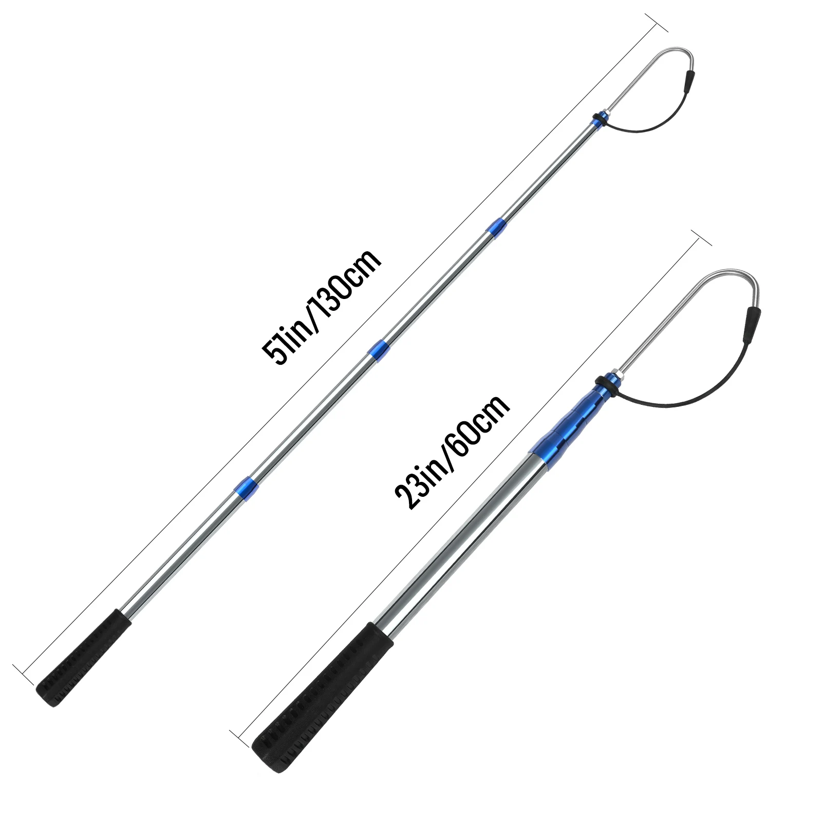 SANLIKE Gancho de Pesca Telescópico ligero y afilado para agua salada
