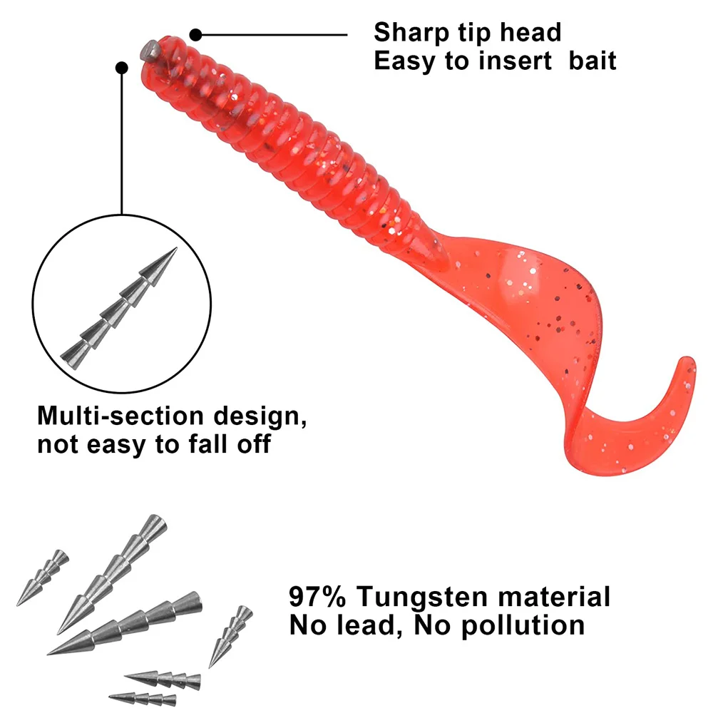 Plomos de tungsteno para wacky y Neko rig en black bass - imagen 5