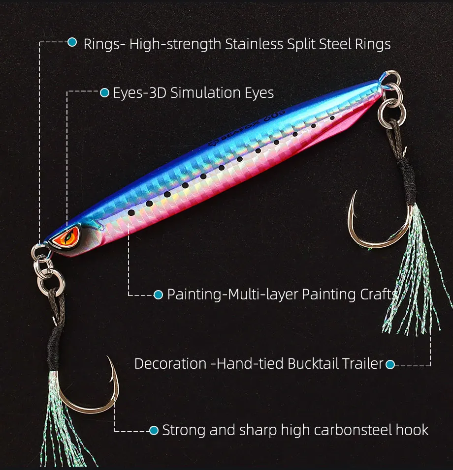 Señuelo artificial para jigging desde costa