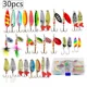 Cucharillas Spoonbait giratorias con paillettes para carpa y perca - imagen 4
