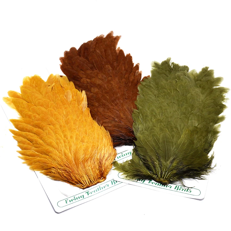 Plumas Hackle de gallina americana en varios colores para moscas