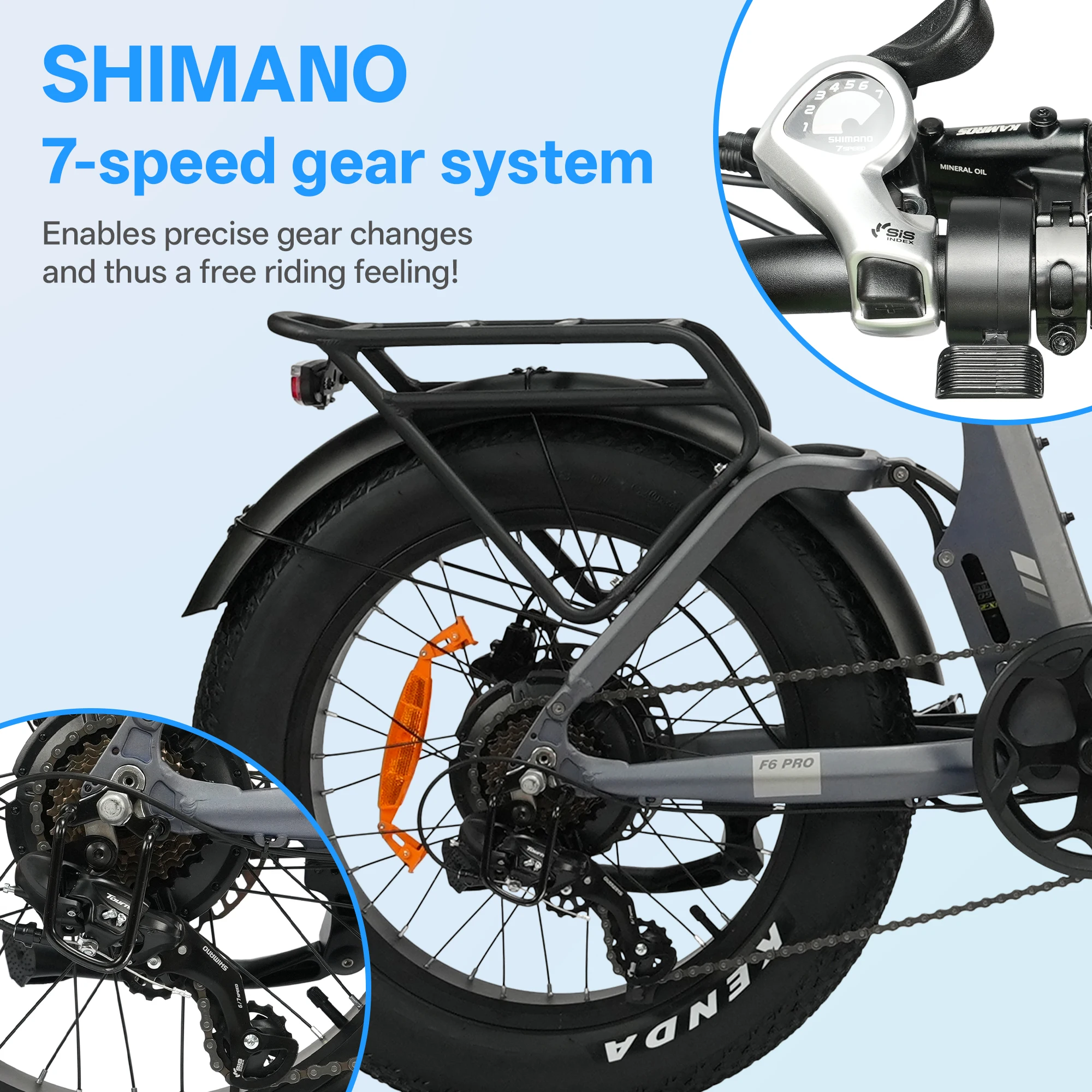 TTGO Bicicleta eléctrica todoterreno con frenos hidráulicos - imagen 4