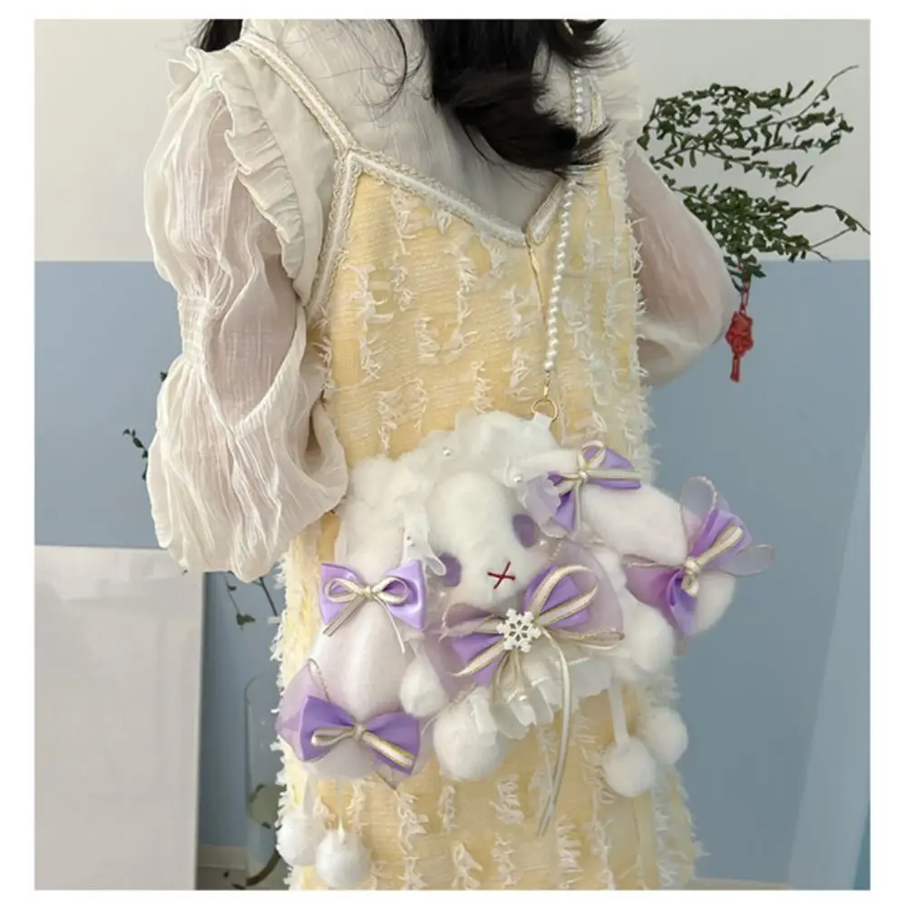 Bolso de hombro de conejo kawaii de orejas largas princesa dulce - imagen 3
