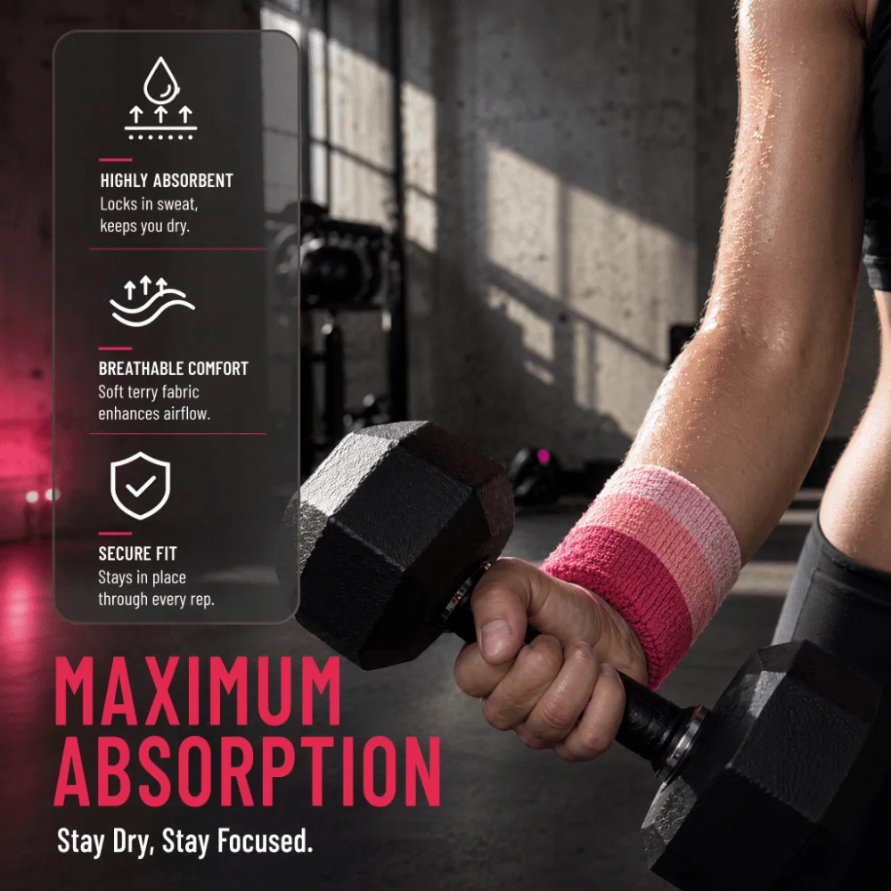 Pulseras deportivas elásticas con textura, bucle y gran transpiración