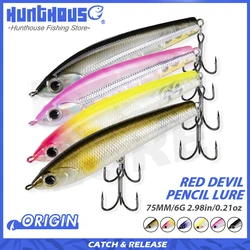 Hunthouse Red Devil señuelo superficie flotante tipo lápiz para lubina