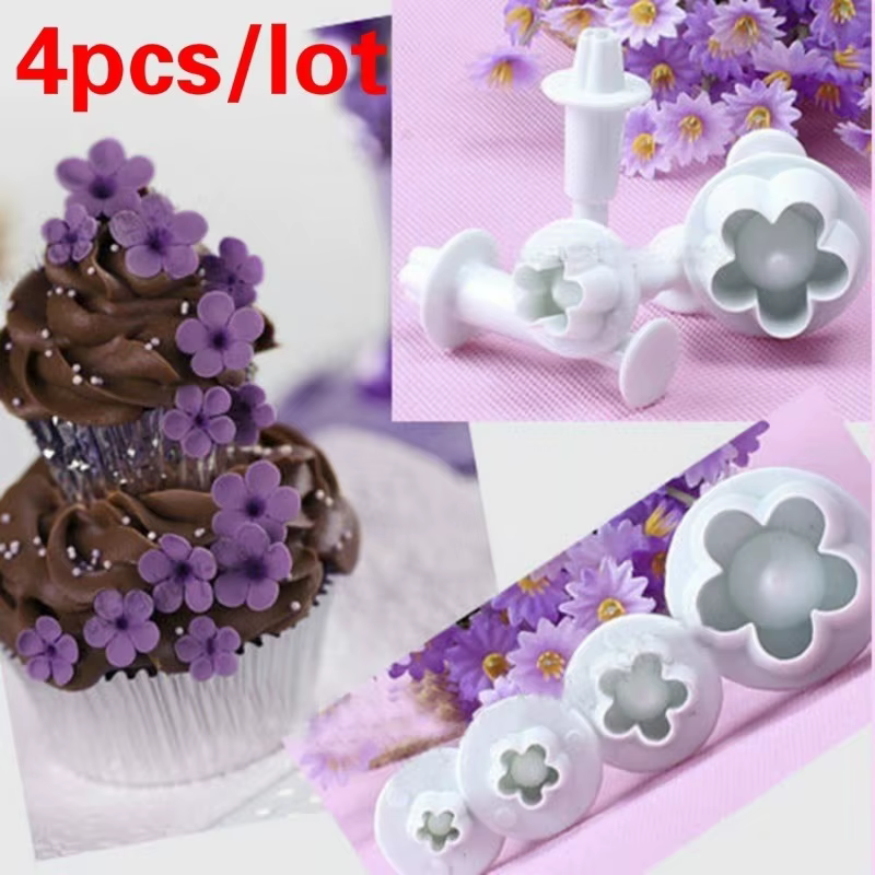 Set de cortadores de fondant y herramientas flor de ciruela Navidad - imagen 2