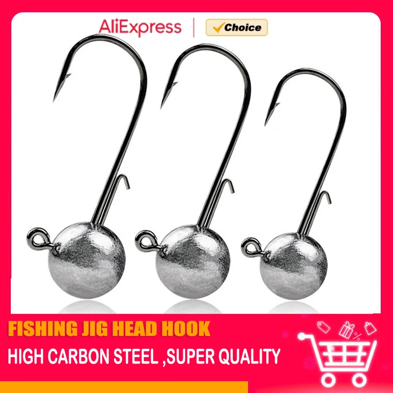 Jig head de cabeza redonda para vinilo – gusano suave