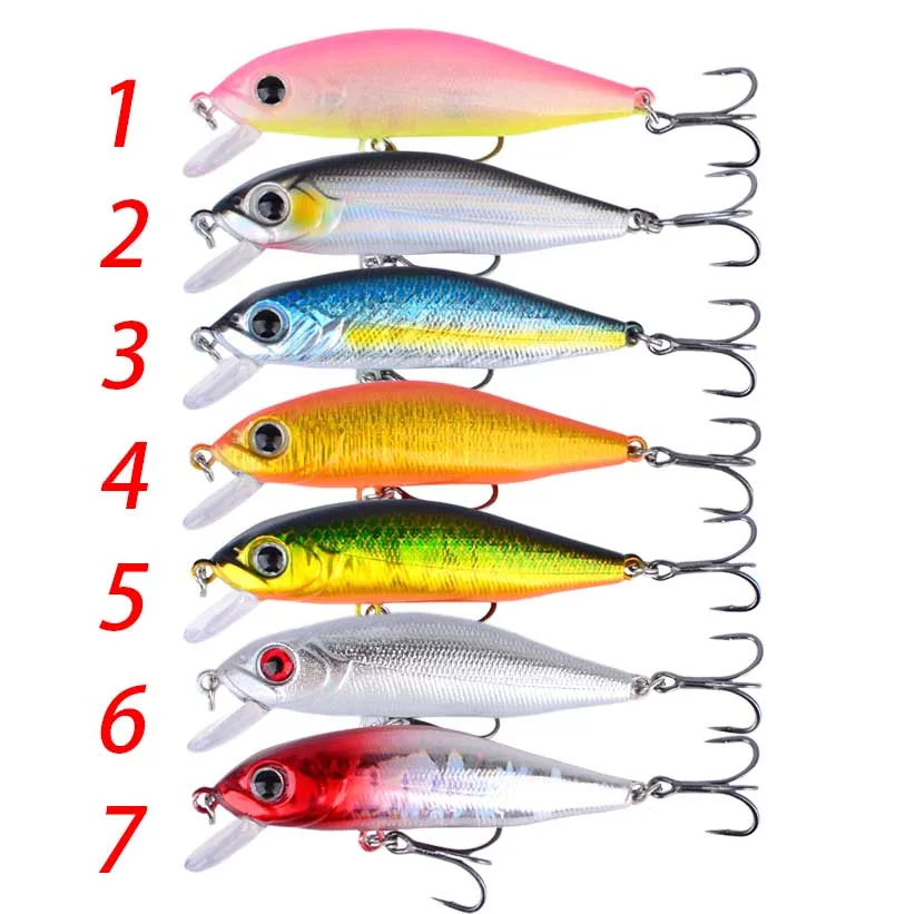 Minnow Crankbait hundimiento con ojo 3D
