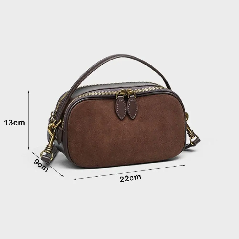 Bolso bandolera pequeño de ante sintético para mujer, estilo vintage - imagen 5
