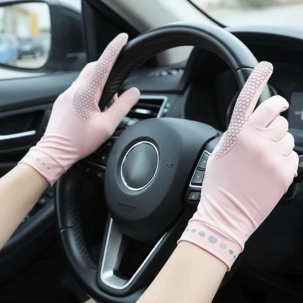 Guantes de pesca elásticos antideslizantes con pantalla táctil UV - imagen 5