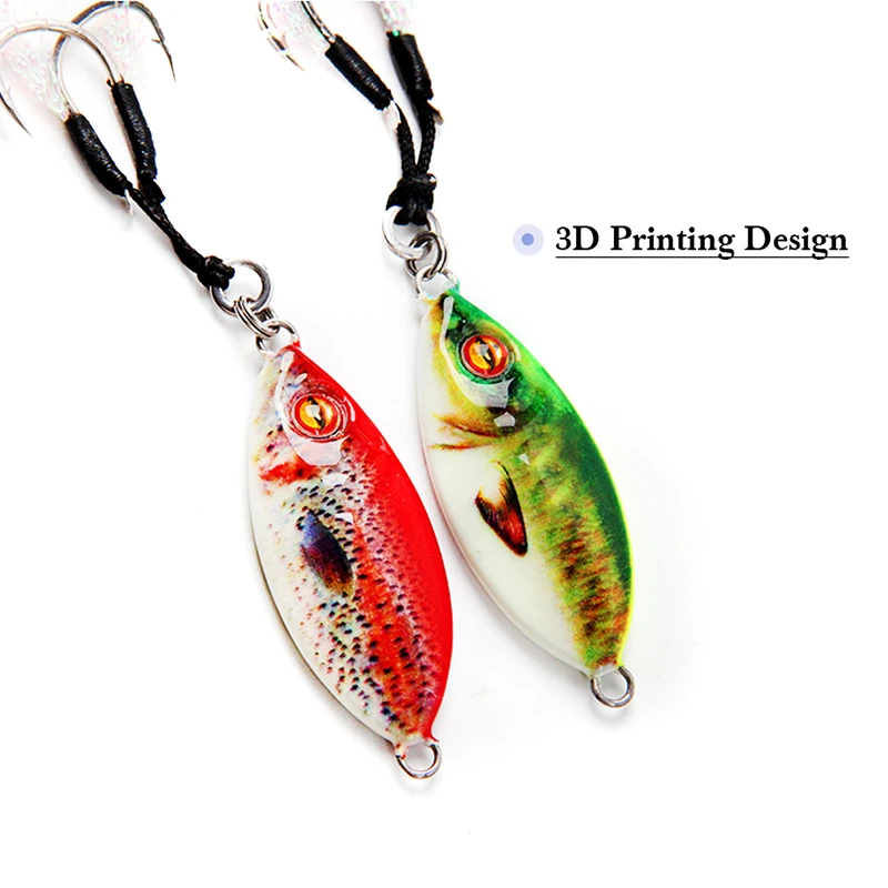 Plantilla jigging luminosa de metal con gancho – Cebo plomo 30‑80 g - imagen 5