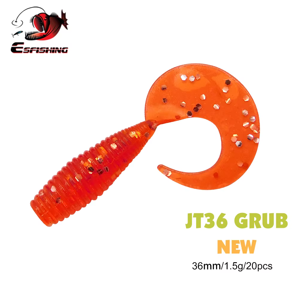 ESFISHING JT36 Grub 36mm – Señuelo vinilo para lucio - imagen 3