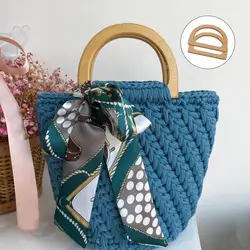 Asas de madera tipo D para bolsas de pesca DIY