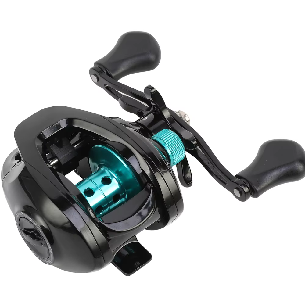 Carrete lubina baitcasting verde - arrastre 8KG mano izq/der