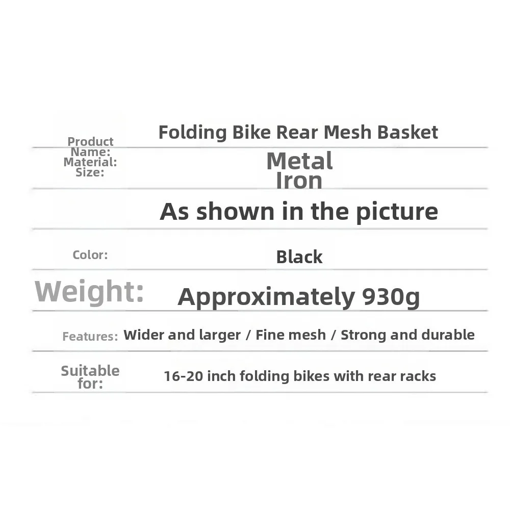Cesta universal para bicicleta de alambre negro resistente - imagen 4