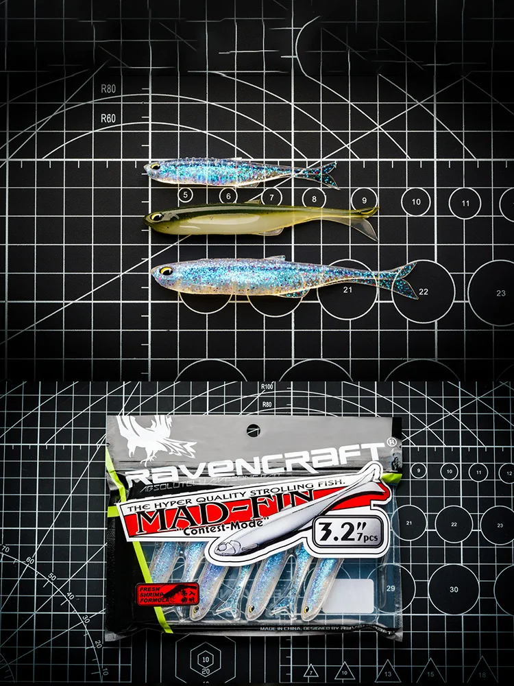Ravencraft Mad-Fin Jig Head sin plombada para vinilo 68-94mm - imagen 4