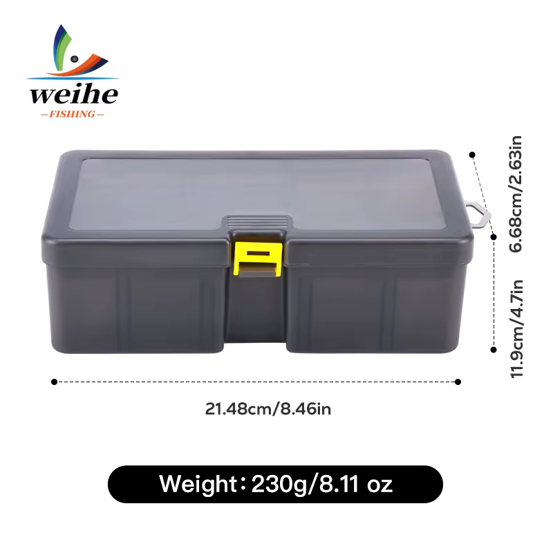 Caja Aparejos Pesca WEIHE – Estuche plástico impermeable doble cara gris - imagen 3