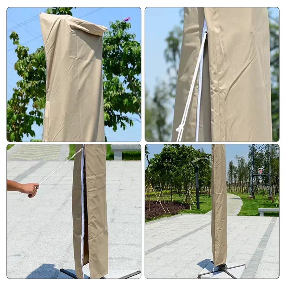 Cubierta para sombrilla de jardín con varilla - 210D Oxford resistente - imagen 2