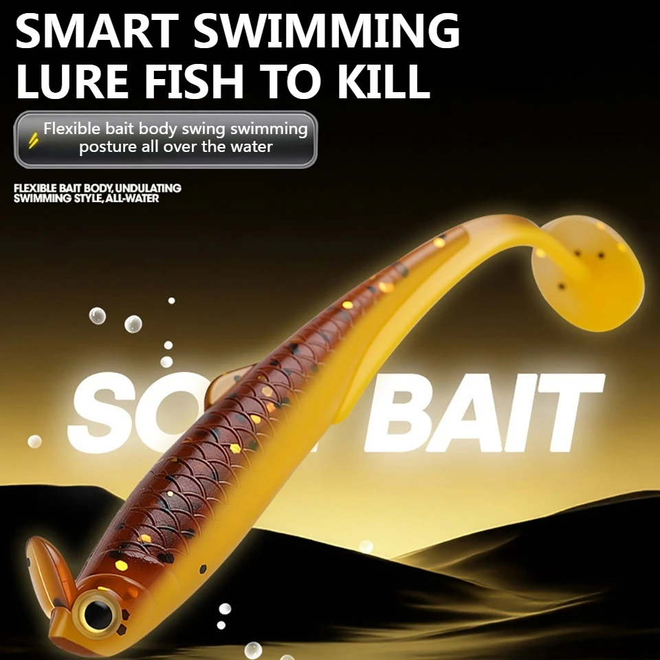 WALK FISH Señuelo shad swimbait cola en T para lucio y lucioperca - imagen 4