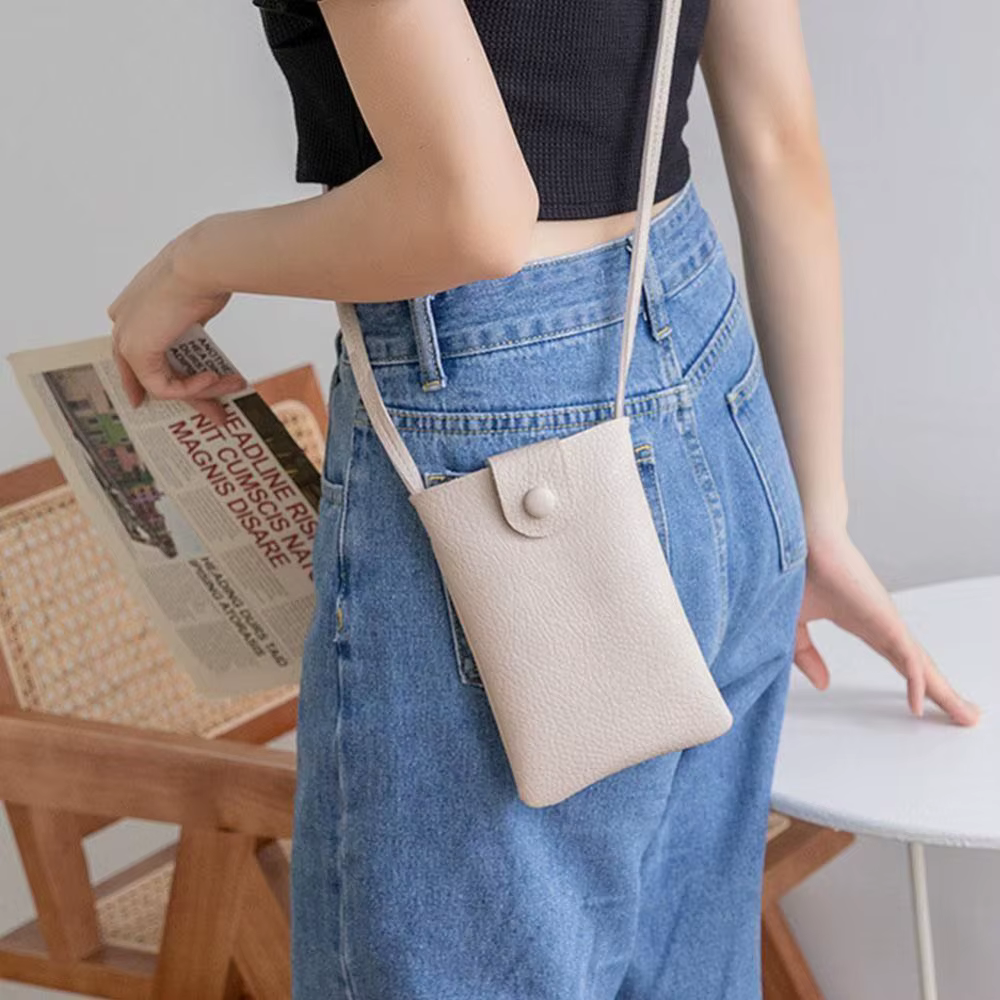 Bandolera de mujer en cuero PU – Mini bolso de hombro para móvil - imagen 4