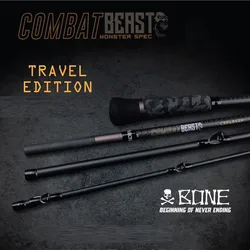 BONE COMBAT BEAST Caña de pescar viaje portátil monstruo